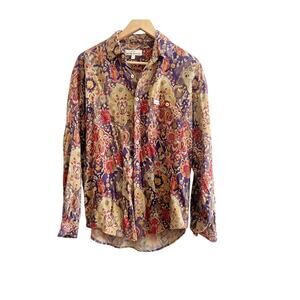 Vintage Guess by Georges Marciano Long Sleeve Shirt Men's Small Rayon Paisley